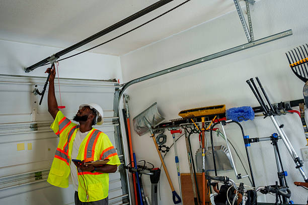 Professional Garage Door Panel Replacement technician working in Friend, NE